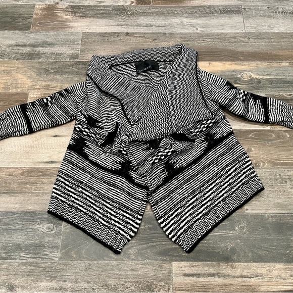 Yigal Azrouel Cardigan M Open Front Draped Wool Chunky Knit Aztec Southwestern. - Picture 6 of 11
